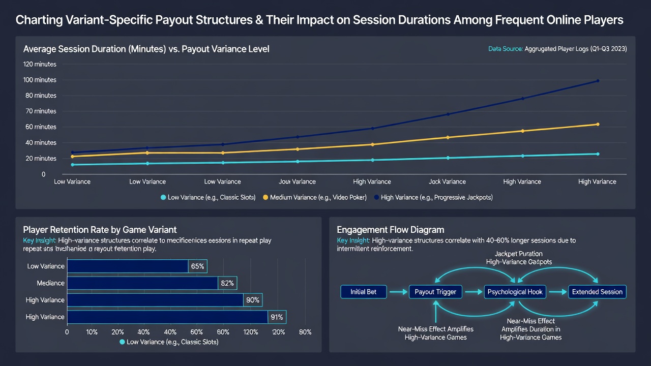 Analytics graphs comparing session lengths across payout variants on international gambling sites